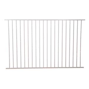 5 ft. x 8 ft. Metal Spaced Bar Flat Top Pro Series W Navajo White Flat Metal Fence Panel
