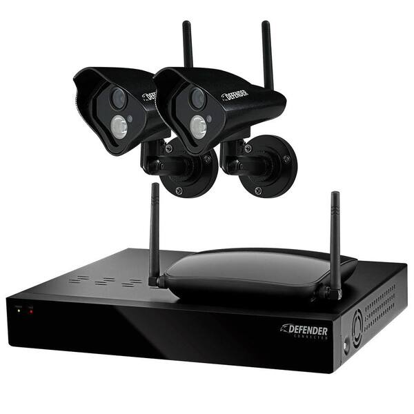 Defender Pro Connected 4-Channel 1TB DVR with (2) 520TVL Digital Wireless Camera