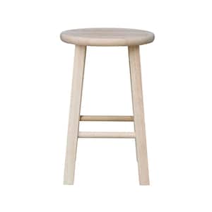 18 in. Unfinished Wood Bar Stool