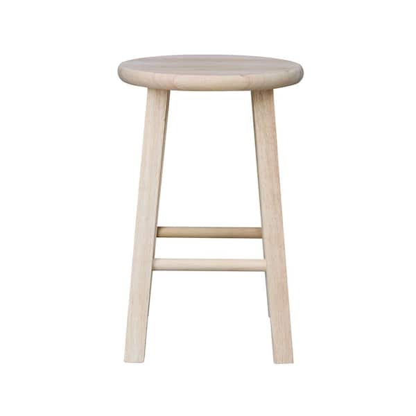 International Concepts 18 in. Unfinished Wood Bar Stool