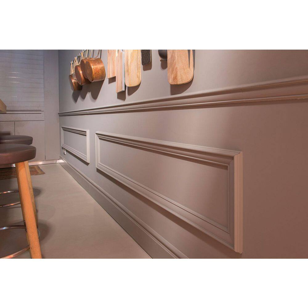 Primed White High-Impact Polystyrene Baseboard Moulding Set