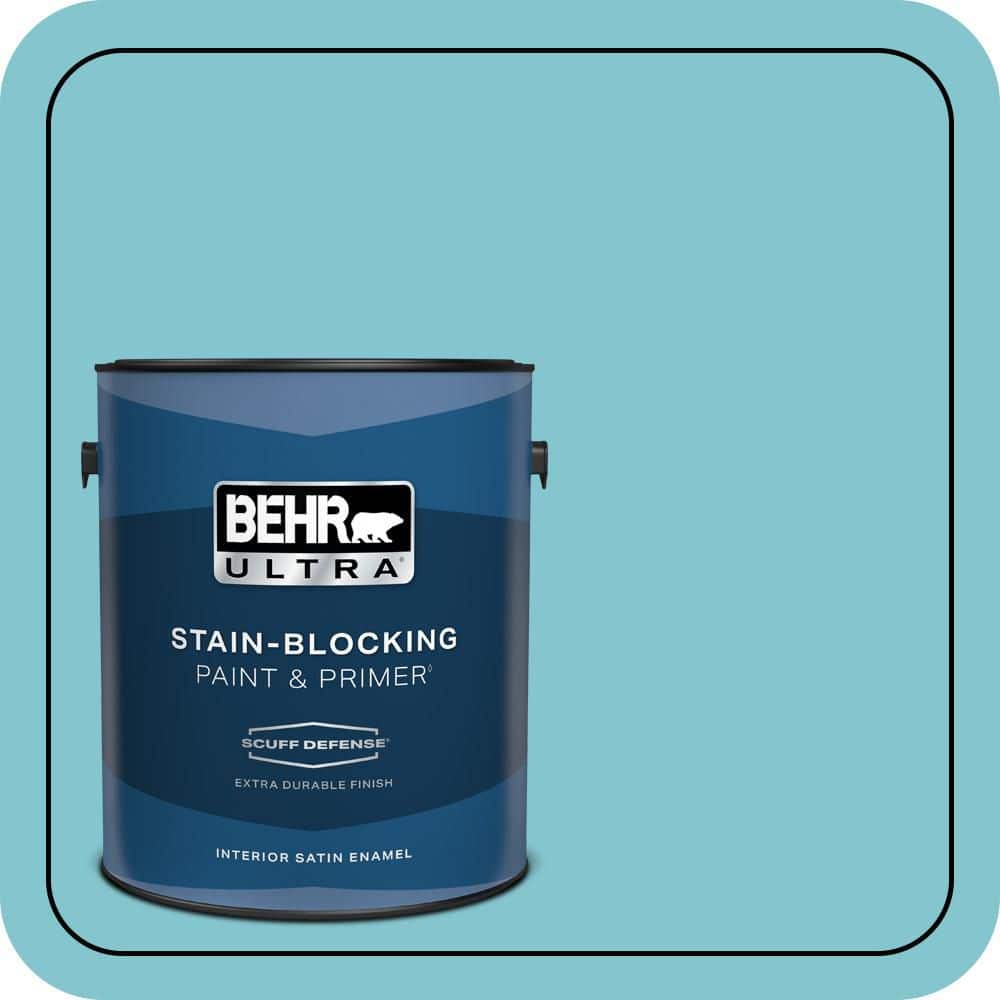 1 gal. #520D-4 Shallow Sea Extra Durable Satin Enamel Interior Paint & Primer price history on PriceWatchPro