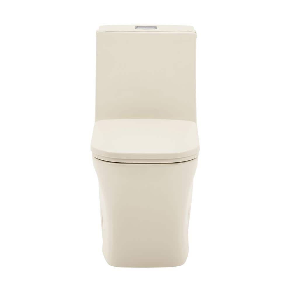 Concorde Bisque Square High-Efficiency Dual-Flush Toilet