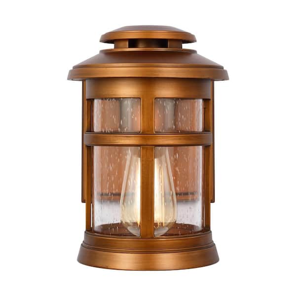 Generation Lighting Newport 6.25 in. W x 9 in. H Natural Copper Outdoor Hardwired Extra Small Wall Lantern Sconce with No Bulbs Included