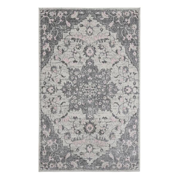 8 ft. x 11 ft.Gray And Dark Gray Area Rug