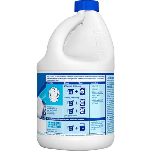 Clorox 77 fl. oz. Splash-Less Regular Concentrated Disinfecting Liquid Bleach  Cleaner 4460032347 - The Home Depot