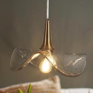 Vitzthum 1-Light Plating Brass Pendant Light with Handmade Glass Shades and No Bulb Included