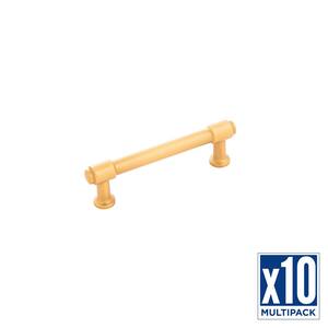 Piper 3-3/4 in. (96 mm) Brushed Golden Brass Cabinet Pull (10-Pack)