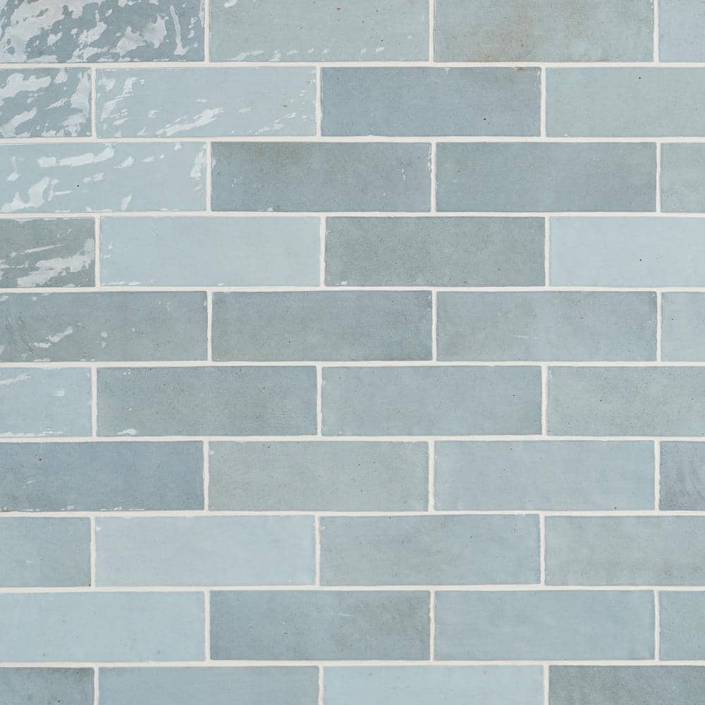 Reviews for Ivy Hill Tile Kingston Blue 3 in. x 0.35 in. Glazed Ceramic Wall Tile Sample Pg 1