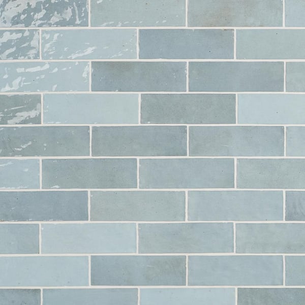 Ivy Hill Tile Kingston Blue 3 in. x 0.35 in. Glazed Ceramic Wall Tile ...