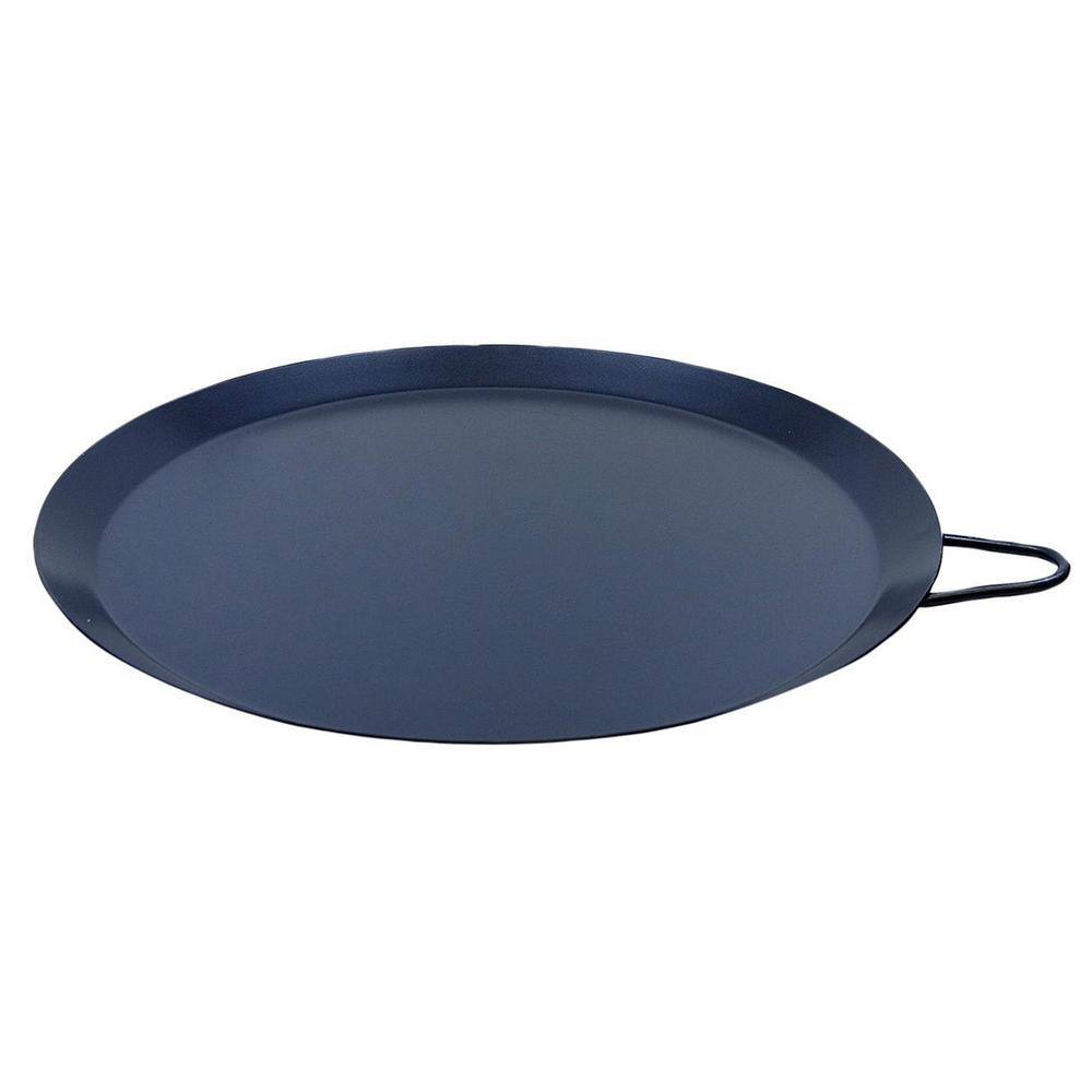 Brentwood 8.5'' Black Carbon Steel Non-Stick Round Griddle