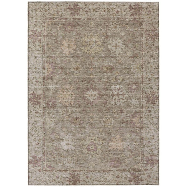 Chantille Machine Washable Indoor/Outdoor Abstract ACN2051 Khaki 2 ft. 6 in. x 3 ft. 10 in. Area Rug
