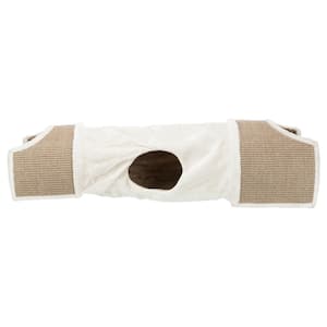 Cuddly Condos with Tunnel : Peek-a-Boo Holes : Sisal Scratching Surface : Light Brown