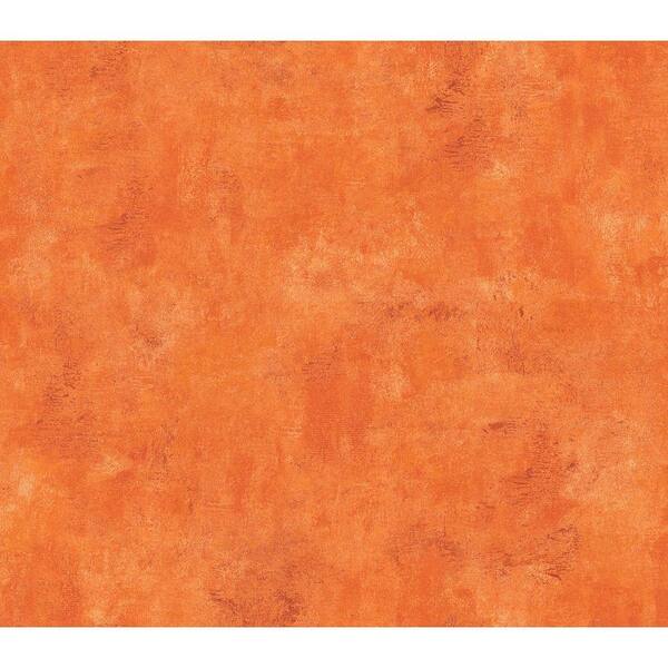 The Wallpaper Company 56 sq. ft. Orange Faux Textured Wallpaper
