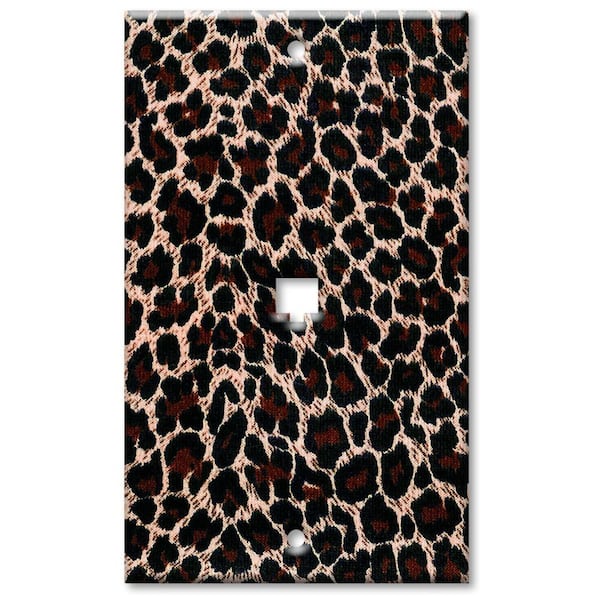 Art Plates Leopard Print Phone Jack Wall Plate