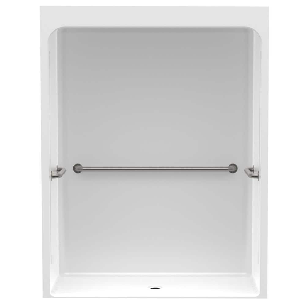 Accessible Acrylic 60 in. x 34 in. x 79 in. 1-Piece Shower Stall with Grab 