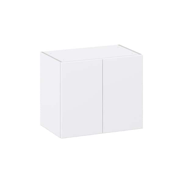 J COLLECTION Timberline 24 in. W x 14 in. D x 20 in. H Assembled Slab Wall Bridge Kitchen Cabinet in Bright White