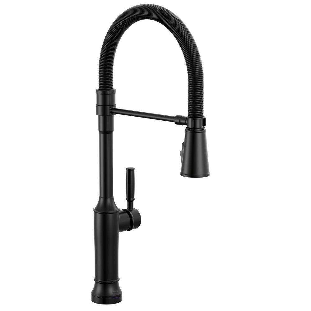 Delta Renaldi Touch2O Spring Spout Matte Black 23.13 in. H Pull