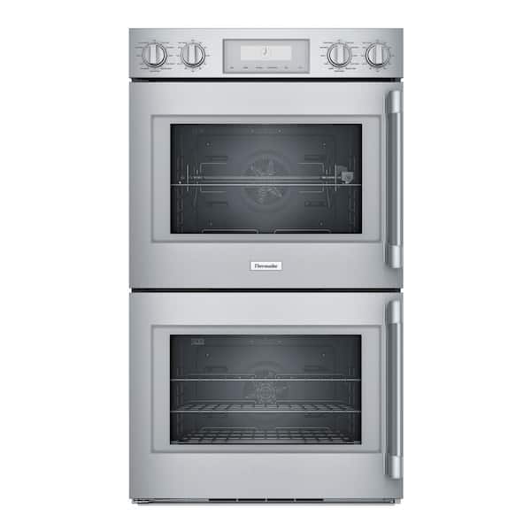 Thermador Professional Series 30 in. Double Electric Wall Oven with Convection Self Cleaning in Stainless Steel, Left Swing