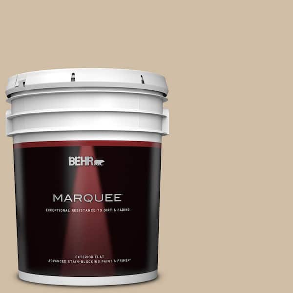 BEHR MARQUEE 5 gal. #PWL-83 Distant Tan Flat Exterior Paint & Primer