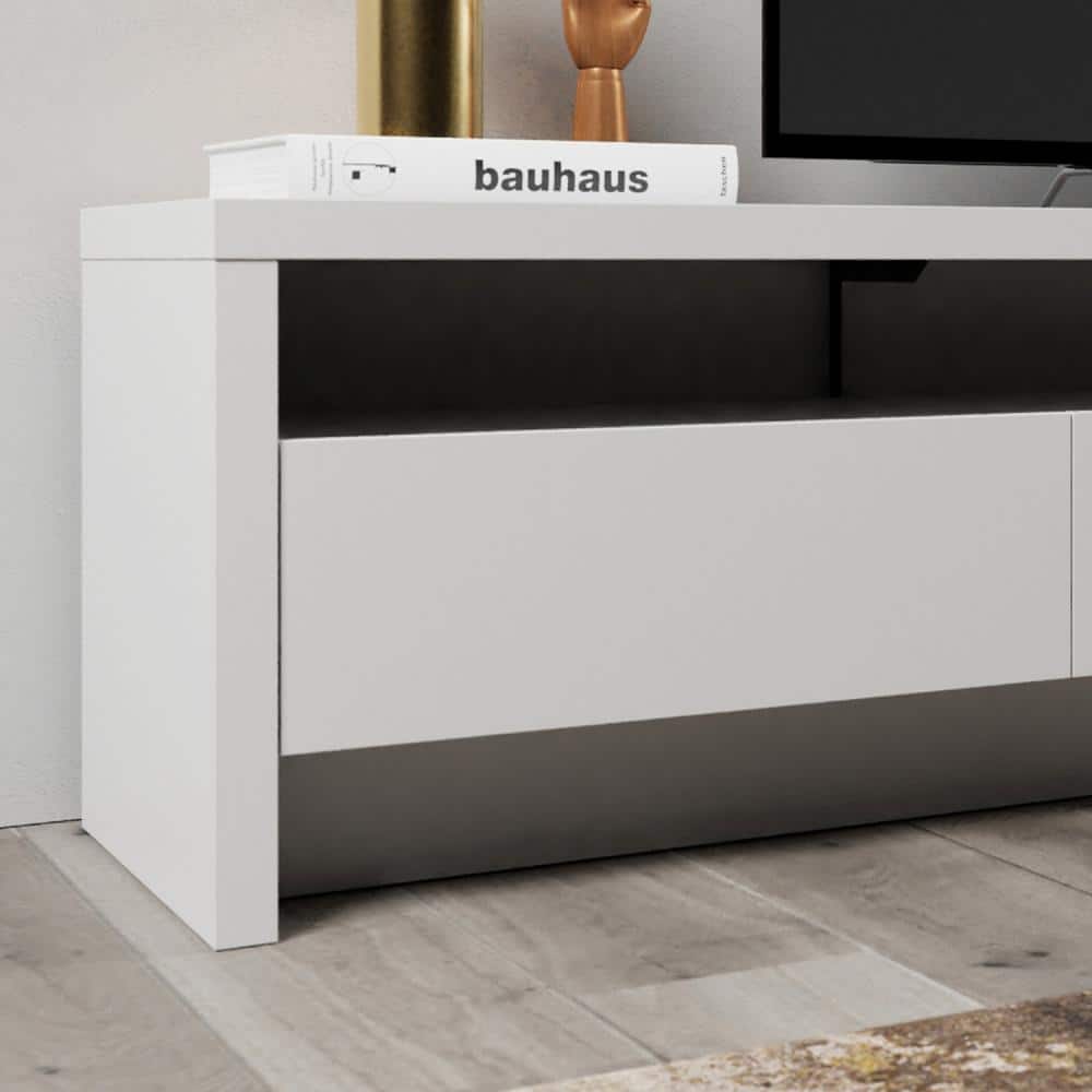 Sylvan White 77.56" TV Stand with Cabinet