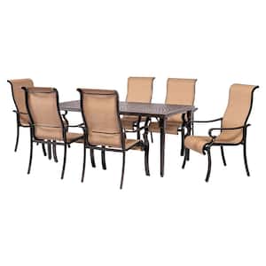 Brigantine 7-Piece Patio Outdoor Dining Set with 6-Dining Chairs and Aluminum Rectangular Dining Table