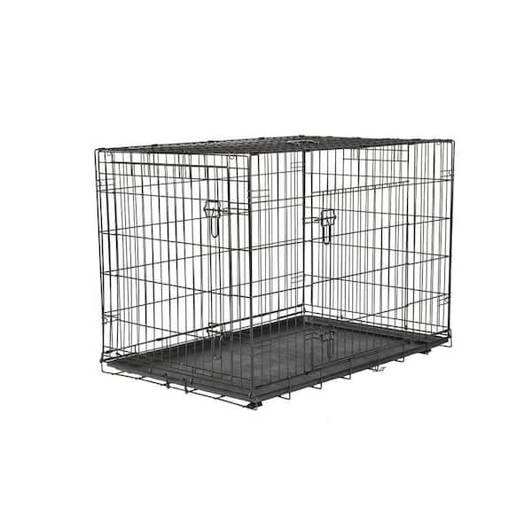 American Kennel Club 42 in. x 30 in. x 28 in. Black Indoor Collapsable Large Wire Dog Crate
