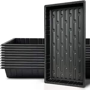 Heavy Duty Plant Nursery Seed Starter Trays for 72/128 Cell Plug Transplant Growing Microgreens Without Holes 10-Pack