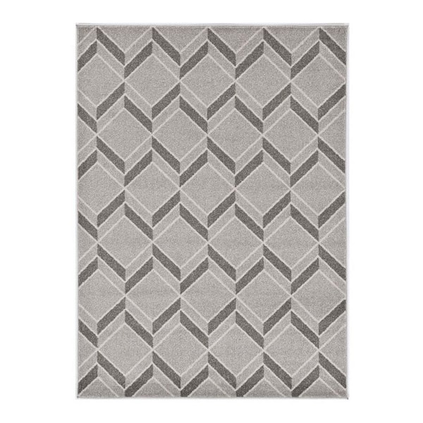 Gray 5 ft. x 8 ft. Woven Polypropylene Rectangle Indoor/Outdoor Area Rug