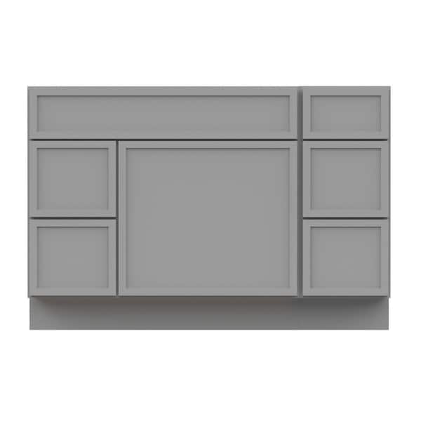 48 in. W x 21 in. D x 32.5 in. H Bath Vanity Cabinet without Top in Gray