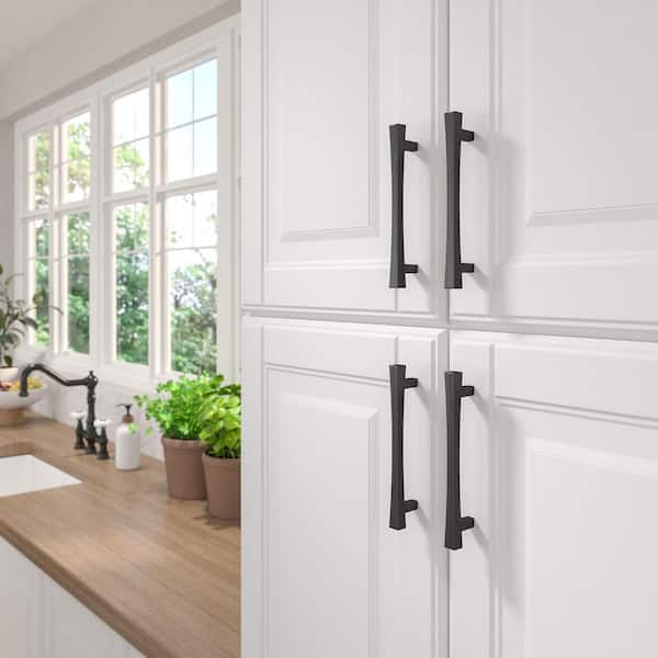 Westmount Collection 5-1/16 in. (128 mm) Modern Matte Black Rectangular Cabinet Bar Pull