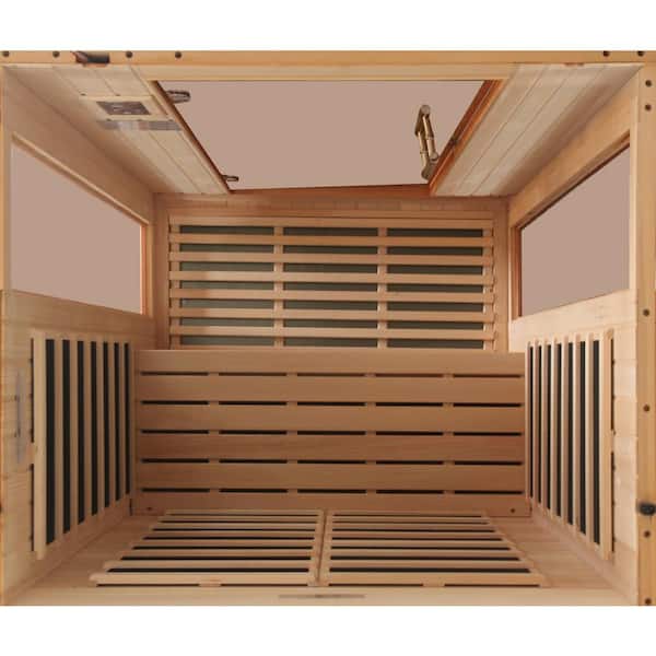 Maxxus Tru Heat Upgraded 2 Person Far Infrared Sauna with 6 Carbon Tech  Heaters, MP3, Light and Dual Controls LSTH-02 - The Home Depot