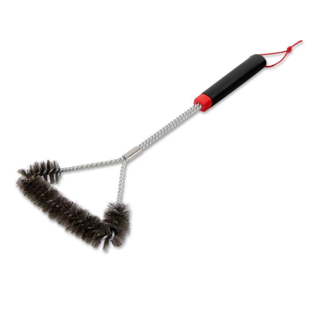 Weber 18 in. 3 Sided Grill Brush 6278 - The Home Depot