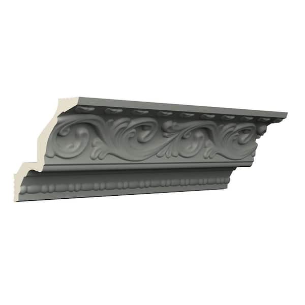 Ekena Millwork Madeline 4 in. D x 5.625 in. W x 96 in. L Polyurethane Crown Moulding