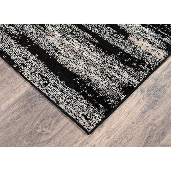 Jasper Black/Earth Tone 12 ft. x 12 ft.Abstract Area Rug