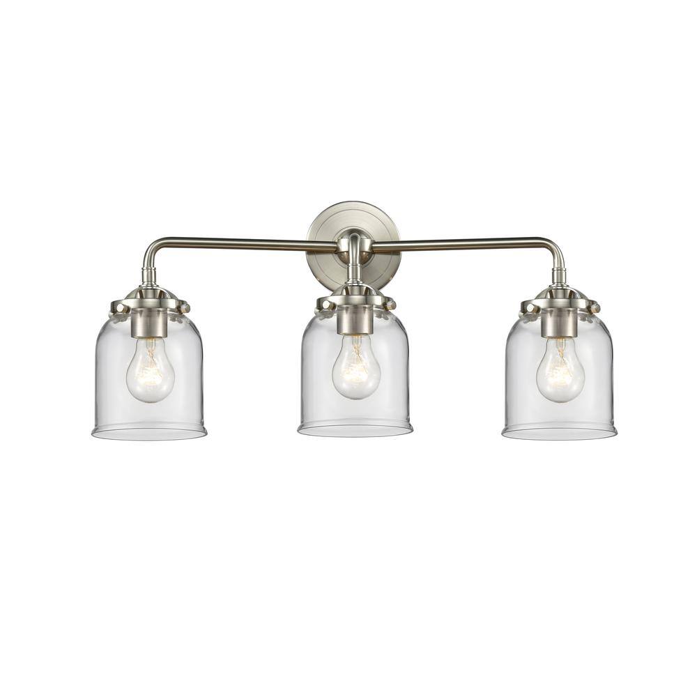 Bell 23 in. Brushed Satin Nickel, Clear Vanity Light with Clear Glass Shade price history on PriceWatchPro