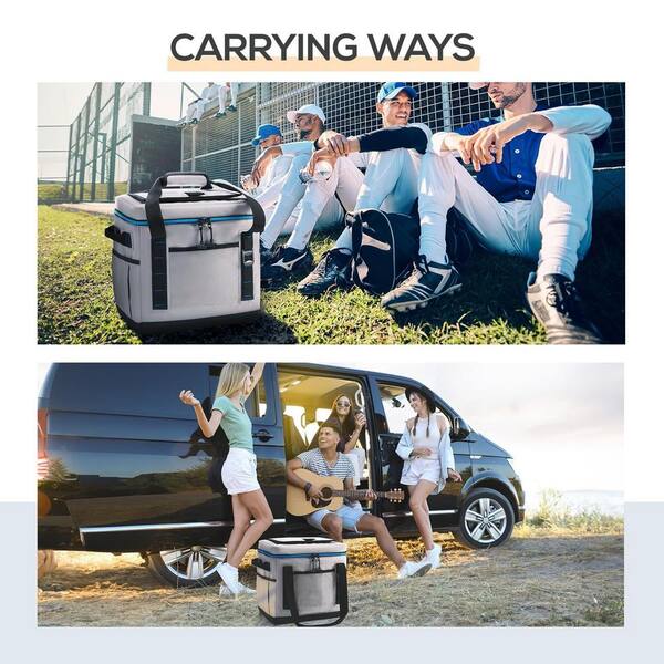 Portable 30 qt. Collapsible Rolling Soft Side Cooler
