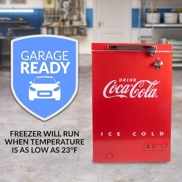Coca-Cola 3.2 Cu. Ft. Refrigerator With Freezer, Red — Nostalgia