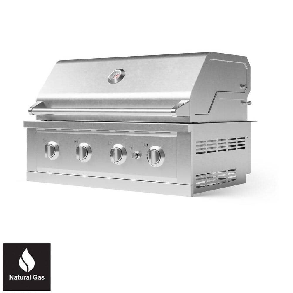 Performance Outdoor Kitchen 4-Burner Built-In Natural Gas Grill in Stainless Steel, 36 in.