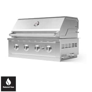 36 in. 4-Burner Natural Gas Grill in Stainless Steel