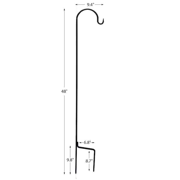 Vigoro 1.574 in. x 0.23 in. x 11.73 in. Black Iron Extender Hook 594209 -  The Home Depot