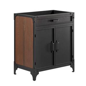 Steamforge 29in. W x 18in. D x 33in. H Bath Vanity Cabinet without Top in Black Walnut