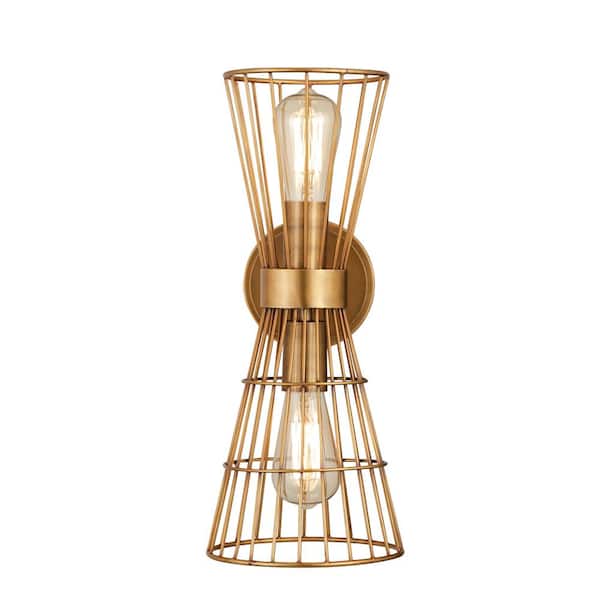 Unbranded Alito 7 in. Rubbed Brass Wall Sconce