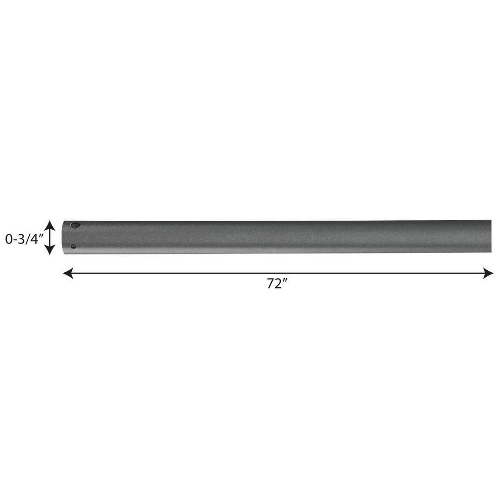 Graphite 72-Inch Steel Ceiling Fan Downrod