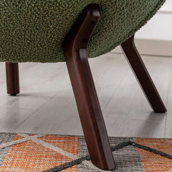 Modern Nordic Snail Chair Set - 6 Pu Padded Beech Wood Legs For