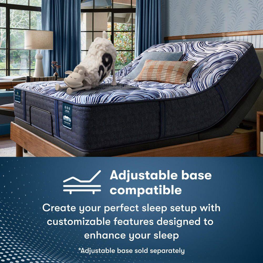 California King Blue and White Latex Hybrid Mattress