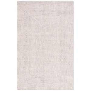 Abstract Gray/Ivory 4 ft. x 6 ft. Contemporary Marle Area Rug