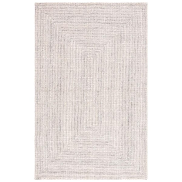 SAFAVIEH Abstract Gray/Ivory 6 ft. x 9 ft. Contemporary Marle Area Rug