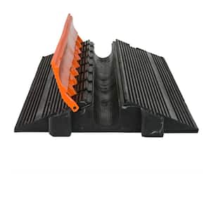 3 ft. Single Channel 2 in. Heavy Duty Cable Protector, Black/Orange