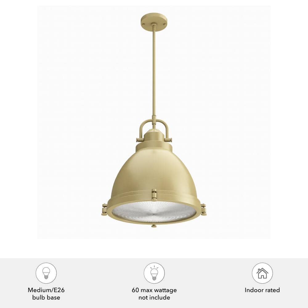 Bridgemoor Modern Brass 17" Glass Dome Pendant Light